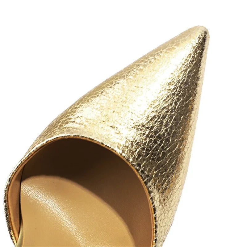 Brand Design Shiny Gold Women's Sandals New Sexy 15cm High Heels