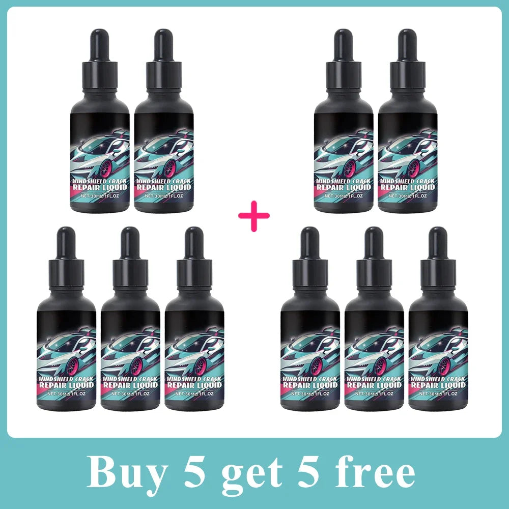 Magic Windscreen Crack Repair Set - Auto Glass Scratch Eraser for Cars Trucks Motorcycles