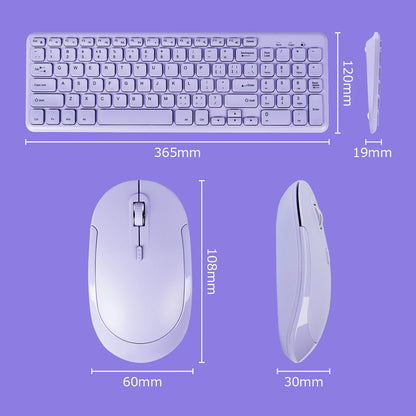 Fashion Wireless Keyboard and Mouse Combo Gamer Silent Keyboards Mouse Set Ultra Thin Office PC Ergonomic Gaming Pink Keypad