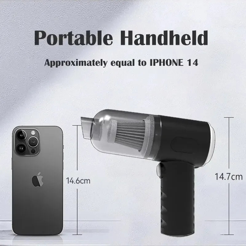 Wireless Handheld Mini Car Vacuum Cleaner USB Charging Battery Wet & Dry Dual Use Portable Cleaner For Car Household