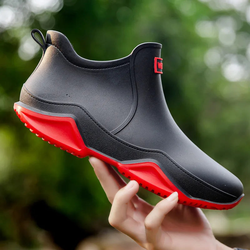 2026 new Low-cylinder Rain Shoes for Men and Women: Outdoor Fishing Waterproof Shoes, Stylish Style for Outdoor Wear, Rain Boots