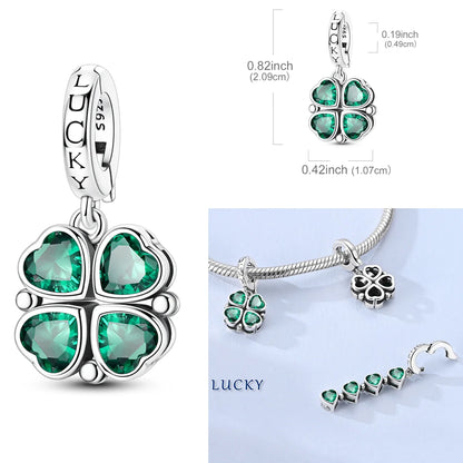 2026 Hot Sale Charms Bead 925 Sterling Silver Pink Butterfly Luminous Firefly Dangle Fit Bangle Bracelet Necklace DIY Jewelry
