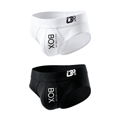 1/2Pcs High Quality Low Waist Sexy Mens Underwear Briefs Letter Print Men's Lingerie Cotton Men's Briefs Bikini Man Underpants