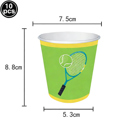 Tennis Cake Topper Happy Birthday Sign Cake Decorations Boy Man Tennis Racket Ball Player Sport Theme Birthday Party Supplies