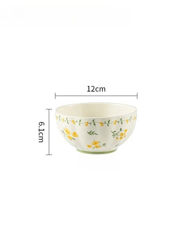 Dishes and Dishes Set Ceramic Bowls and Plates Binaural Bowls Ceramic Tableware Set Dinner Set Pratos De Jantar Teller Prato