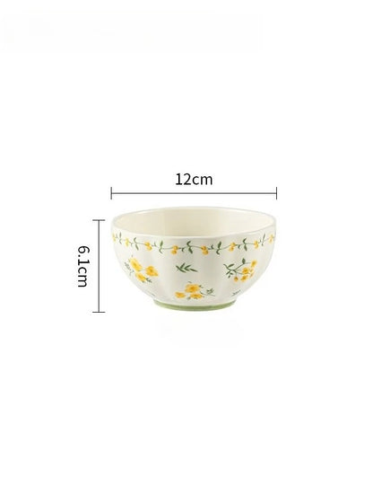 Dishes and Dishes Set Ceramic Bowls and Plates Binaural Bowls Ceramic Tableware Set Dinner Set Pratos De Jantar Teller Prato