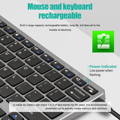 2.4G Wireless Keyboard Mouse Set Bluetooth 5.0 Keyboard Mouse Combo 3 modes Mini Keyboard Mouse For Laptop PC Accessories