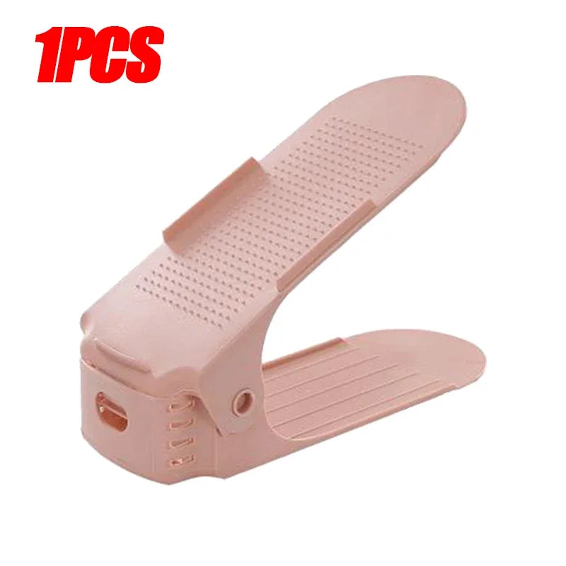 1/12PCS Adjustable Shoe Stacker Shoe Slots Organizer Space Saver Double Deck Rack Holder for Closet Organization