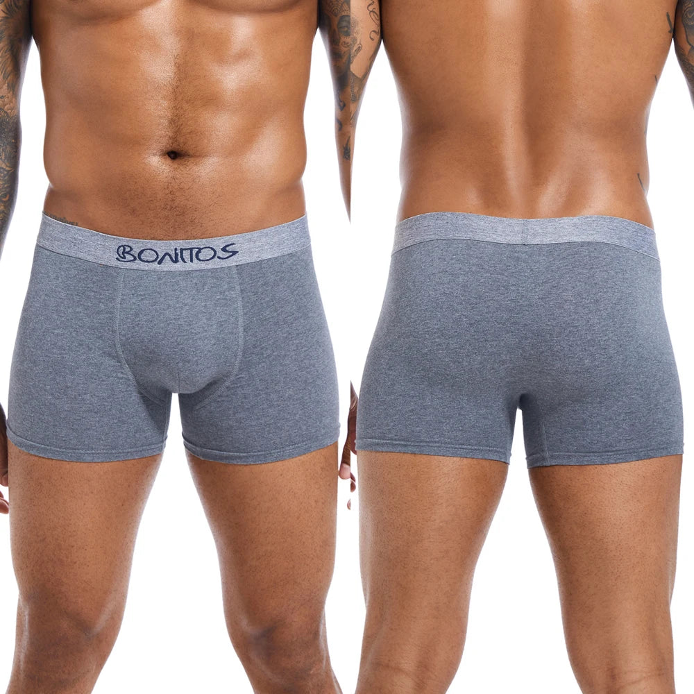 4pcs Man Underwear Cotton Boxer Shorts Sexy Underpants Slip Mens Boxershorts Men's Panties Pack Brand