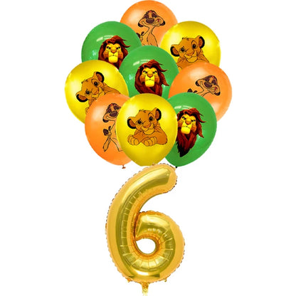 Lions Thme Boy Birthday Party Decorative Supplies Paper Cup Plates Napkin Caketopper Balloon For  Baby Shower Parties Decoration