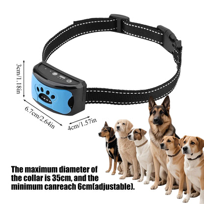 Intelligent Electric Ultrasonic Stop Barking Vibration Anti Bark Collar Stop Bark Training Collar for Dogs Stopper USB Charging