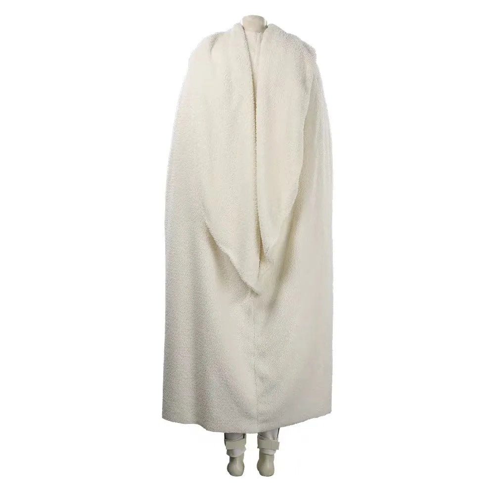 Padme Cosplay Amidala Fantasia Costume White Uniform Cloak Belt Movie Space Battle Disguise for Women Halloween Carnival Suit