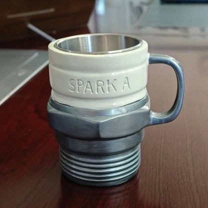 Creative Unique Spark Plug Mug Funny Decorative Industrial Coffee Cup Automotive Automotive Themed Mug Coffee Drinking
