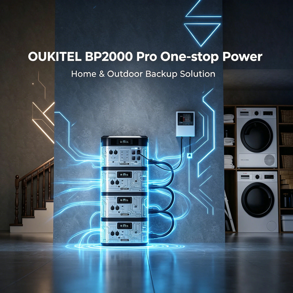 OUKITEL BP2000 Pro Portable Power Station 3300W Solar Generator 2048Wh Lifepo4 Battery Home Backup Outdoor Camping Mobile Power