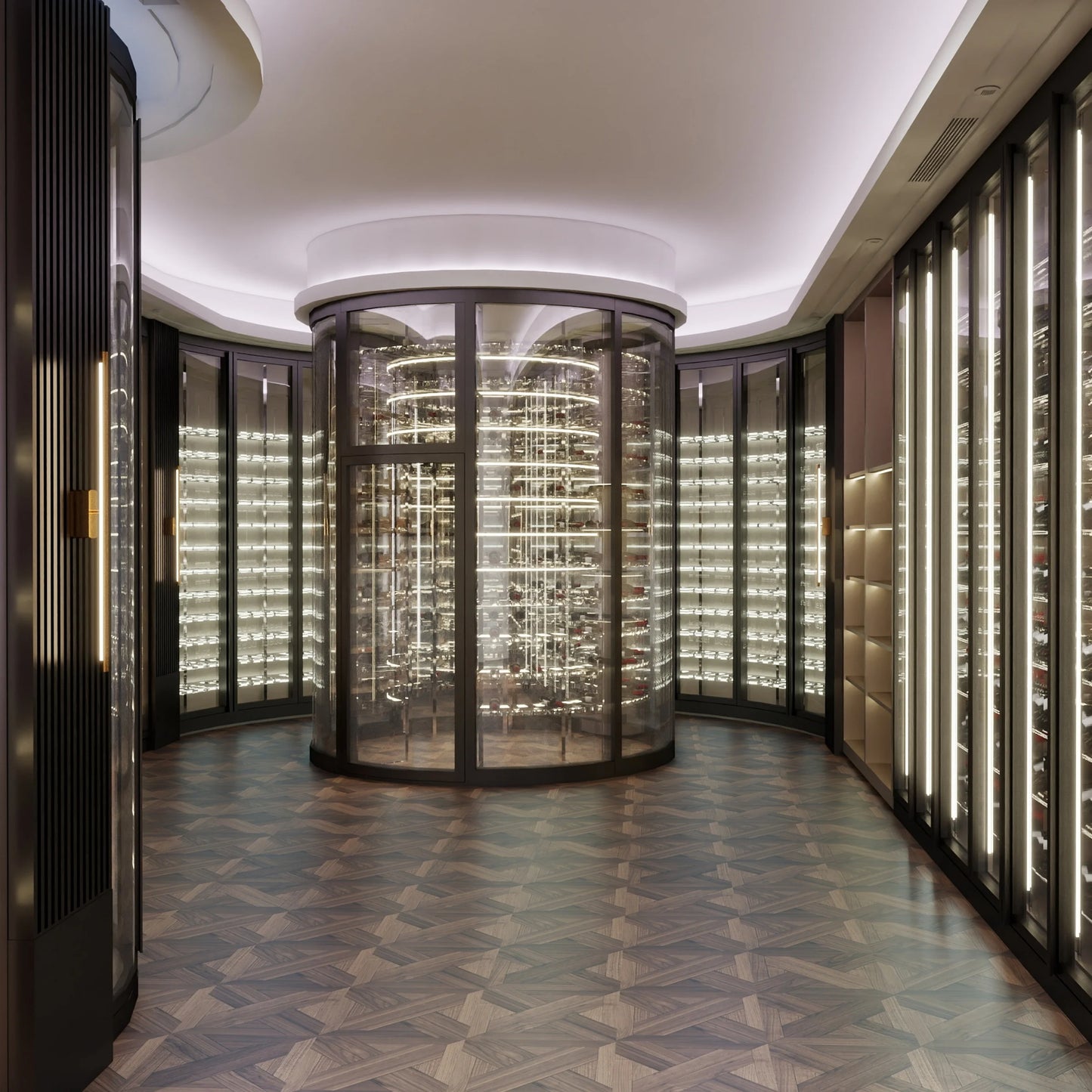 Top Sell Wine Fridge Chiller Split Type Cooling Unit System Wine Cabinet Multiple Temperature Zone Smart Wine Cooler