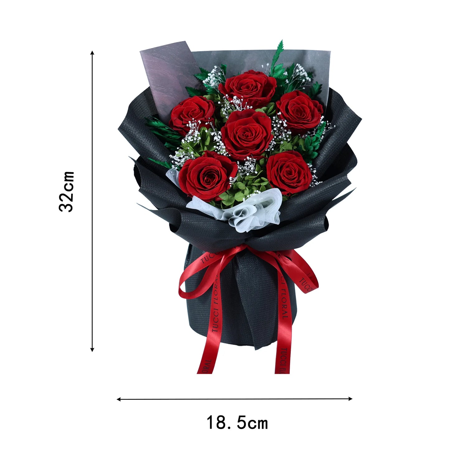 Preserved Rose Bouquet - Real Yunnan Dried Flowers, Eternal Forever Roses, Perfect for Valentine's Day Christmas Gifts for Her