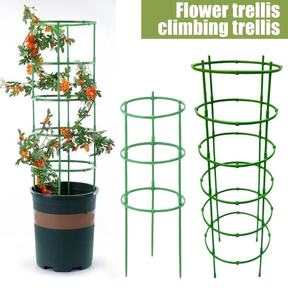 3 Layers Plant Support Plant Stakes Round Plant Support Ring Plastic Plant Cage Holder Flower Pot Climbing Trellis