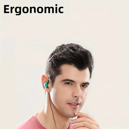 QKZ AK6 Copper Driver HiFi Wired Earphone 3.5MM Race Sport Headphone Bass Stereo Headset Music Earbuds In Ear With Mic,Gifts for Men,Christmas Gifts