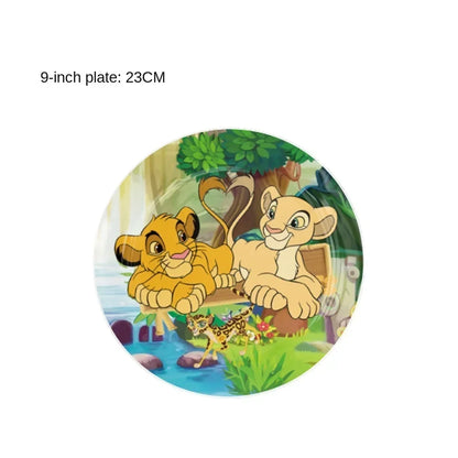 Lions Thme Boy Birthday Party Decorative Supplies Paper Cup Plates Napkin Caketopper Balloon For  Baby Shower Parties Decoration
