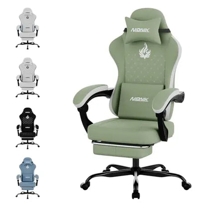 （Local US Inventory）Gaming Chair with Massage,Ergonomic PC Gaming Chair Computer Chairs with Footrest Comfortable rest and Lumba