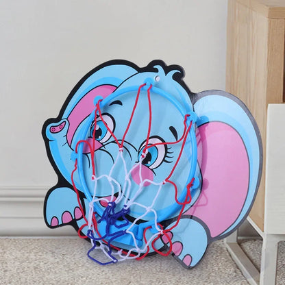 Kids Basketball Hoop Kit Cartoon Creative Animals Basketball Stand Outdoor Indoor Game Sport Play Toys Children Kids Basketball