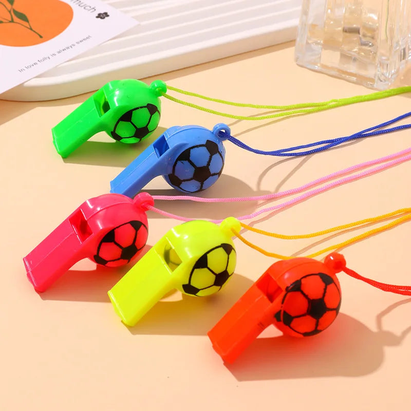 10/30/50Pcs Soccer Party Gifts Whistles Noise Maker Toy Kids Sports Football Theme Birthday Party Pinata Goodie Bag Filler