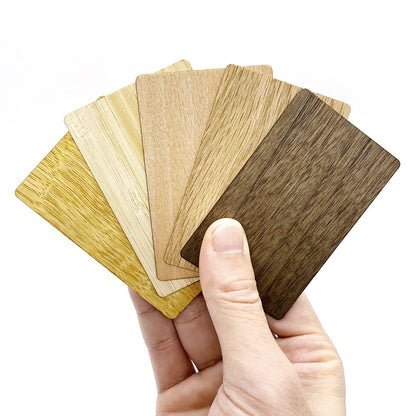 Hotel RFID Access Control NFC Wooden Cards 13.56MHz NFC215 Chip Eco-Friendly Material Wholesale Custom Logo NFC Wooden Tag Card