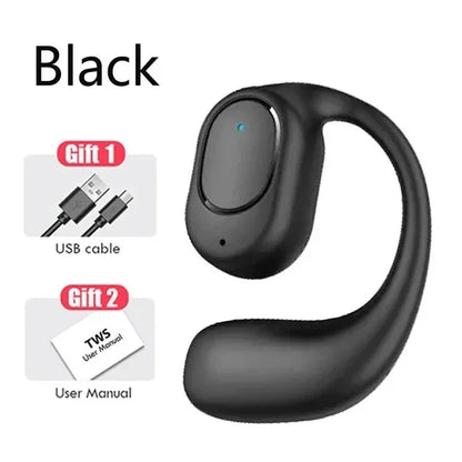 Portable Bone Conduction Earphones Bluetooth 5.3 HiFi 9D Stereo Noise Reduction Waterproof Earbud Outdoor Wireless Headset