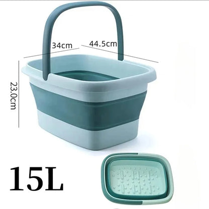 Portable Foot Soaking Tub 2026 - Deep Foldable Design for Home Massage, Knee & Foot Bath Bucket, Compact Plastic Basin