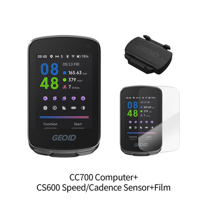 GEOID CC700 Bike Computer Wireless Color Screen ANT+ WIFI Bicycle Speedometer IPX7 Waterproof Route Navigation Cycling Odometer