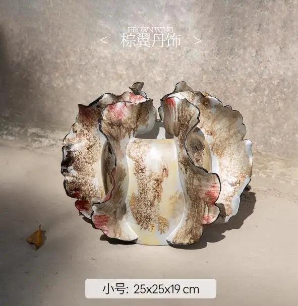 Art Ceramic Vase Desktop Ornament Flower Arrangement Artistic Flower Vessels Hydroponic Vases Decorative Vase Dried Flower Vases