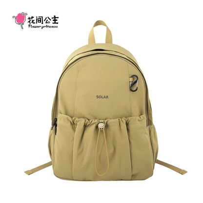 Flower Princess Solar 2025 New Original Women's Backpacks Commuting Travel School Simple Backpack Female Bag for Woman Back Pack