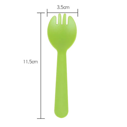 50/100pieces/Pack Disposable Plastic Frosted Fork Spoons Wholesale Fruit Spoons Cake Dessert Tableware Independent Packaging