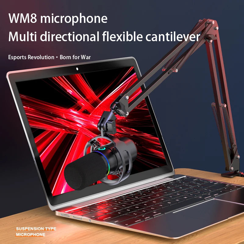 XLR/USB Dynamic Microphone for PC Gaming With One-Touch Mute Headphone Jack And Volume Control For Podcasting Streaming