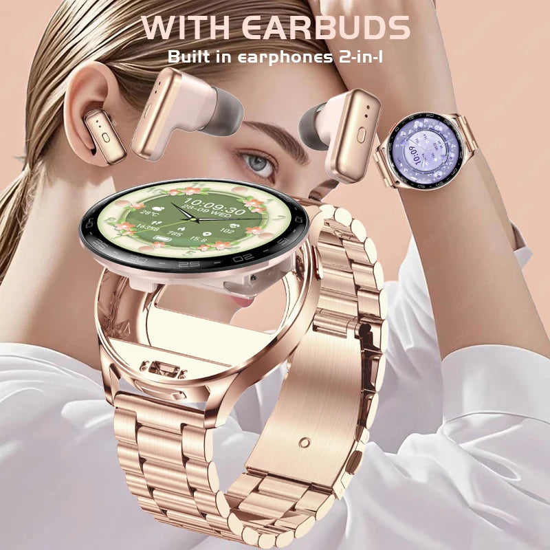 From DAORKOW Smartwatch TWS 2-in-1 Bluetooth Earphones With Built-in Speaker HIFI 9D Sound Quality Health Exercise Monitoring