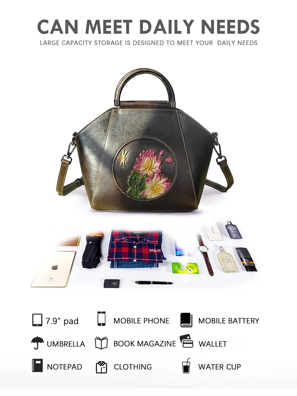 2022 Thick Cow Leather Luxury Designer Shopper Women Tote Purse Handbag Ladies Over The Shoulder Satchel Bag For Female 6639