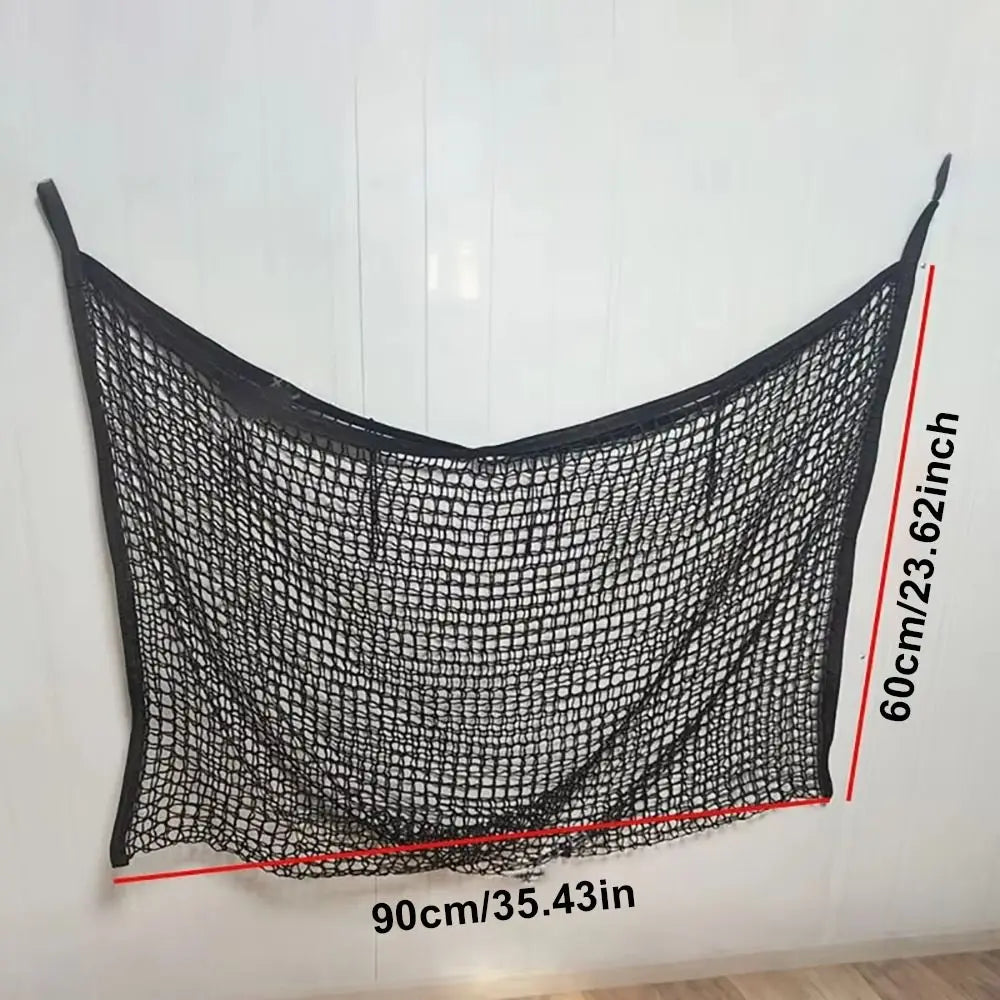 1Pc Durable Slow Feed Hay Net Large Capacity Hanging Horse Hay Bag 80x90cm Hay Feeder Bag for Horses Goat Sheep