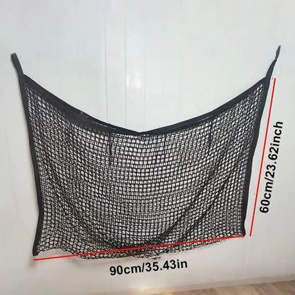 1Pc Durable Slow Feed Hay Net Large Capacity Hanging Horse Hay Bag 80x90cm Hay Feeder Bag for Horses Goat Sheep