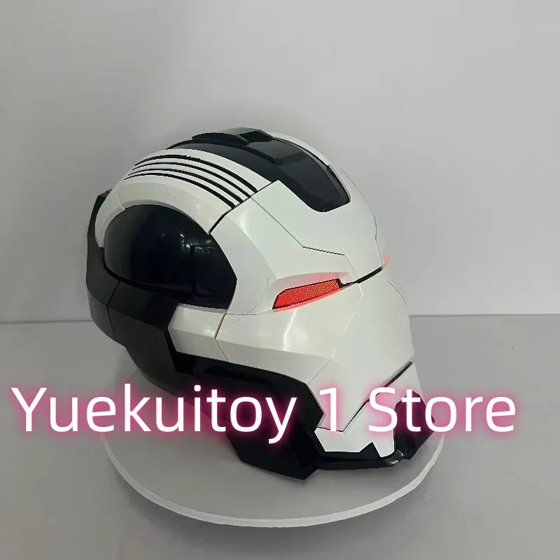 Newly Upgraded Iron Man Helmet Mk5 Mk50 Mk17 Wearable Voice Controlled Opening And Closing Classic Collectible Ornaments Gifts