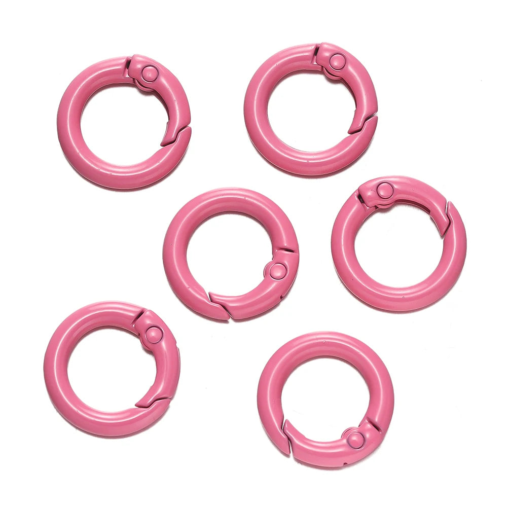 Colorful O-Ring Spring Clasp Clips — Zinc Alloy Carabiner Connectors