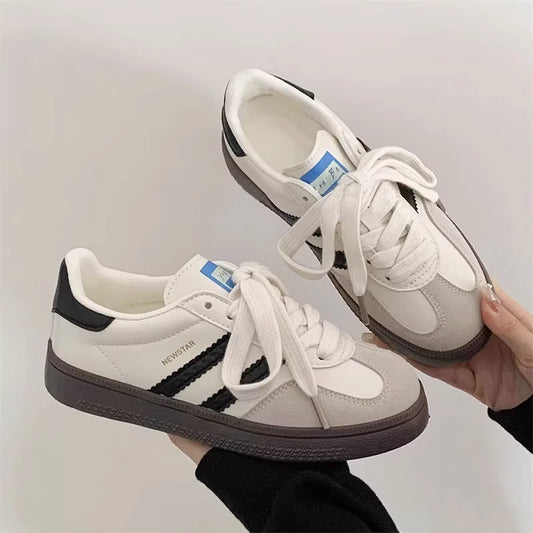 Shoes Woman 2025 Trend Casual Sneakers Comfortable Lace Up Flats Tennis Shoe Breathable Walking Jogging Shoe Zapatillas De Mujer