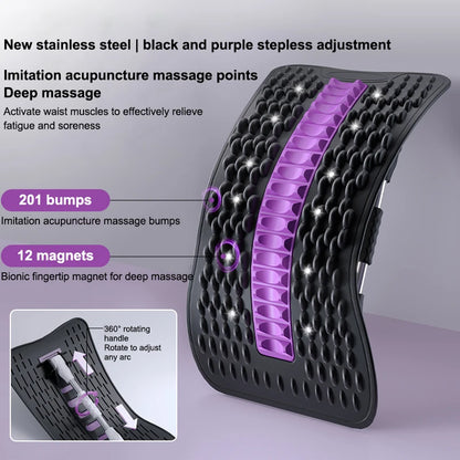 〔R〕Back Stretcher with Acupuncture Massage Nodes, Stepless Adjustable Lumbar Support Device for Lower Back Pain Relief