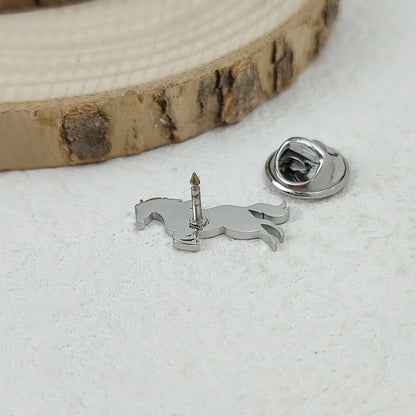 New horse gold-plated 18K stainless steel brooch, waterproof and non-fading badge set, suit lapel pin, wedding party wearing