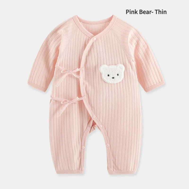Bear Newborn Baby Clothes New Born Baby Jumpsuit for Boys Girls Cotton Toddler Rompers with Hat Bebe Outfits One-Piece Pajamas