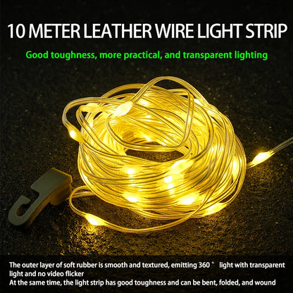 Campify Lamp String Camping Light With Retractable LED String LightsColorful Festive Atmosphere Lights Equipment Tent Light