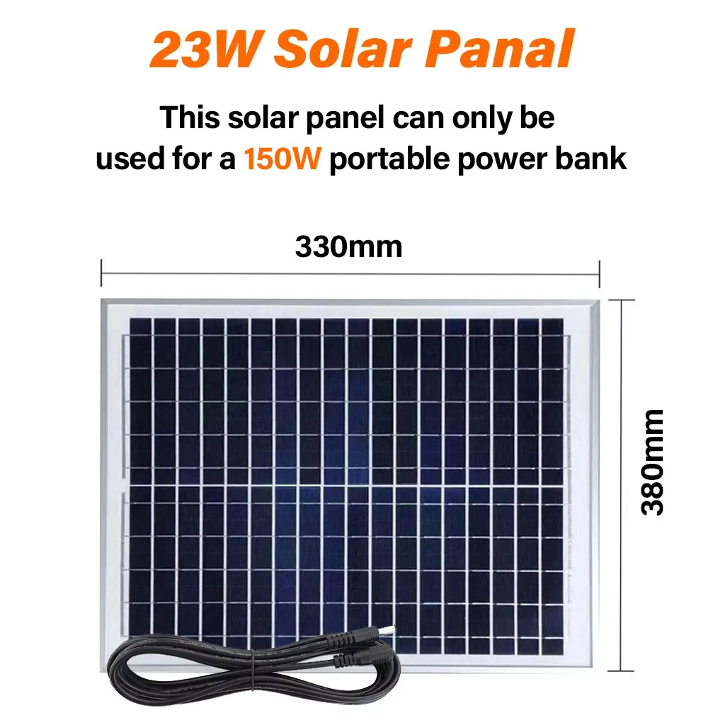 200W Portable Power Station Power Generator 110V 220V LED Light Emergency Solar Power Bank for Outdoor Camping Travel