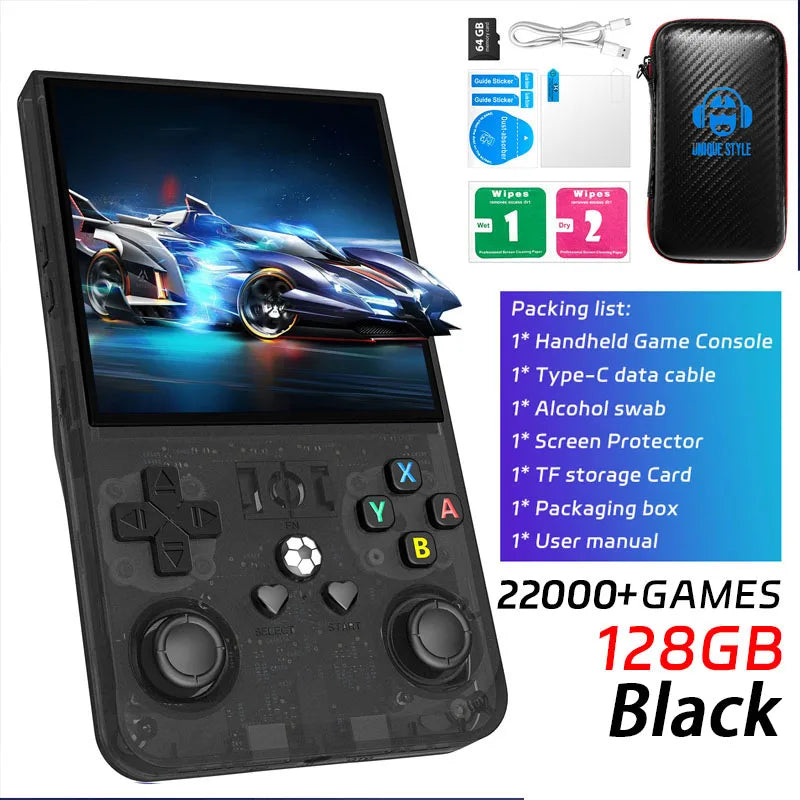 AISLPC R36MAX Retro Handheld Video Game Console 4.0 Inch IPS Screen Portable Pocket Video Player Plug and Play Games Kids Gifts