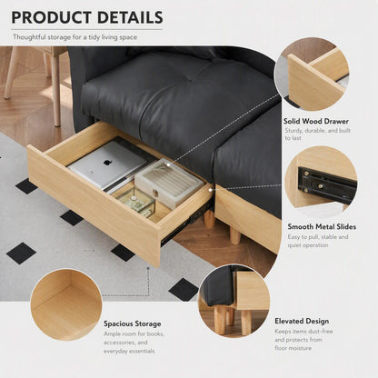 86.61-inch Fabric Sofa Convertible Into A Sofa Bed And Equipped With Storage Function Suitable For Use In Meeting Rooms Living Rooms And Bedrooms