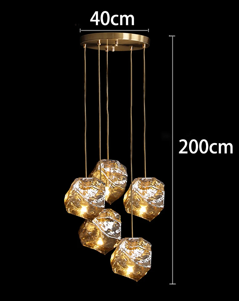 Modern home decor led lights pendant light lamps forstaircase Chandeliers for living room hanging light indoor lighting