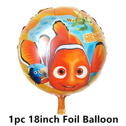 Finding Nemo Fish Latex Balloons Clownfish Dory Ocean Sea Foil Ballons Happy Birthday Banner Cake Topper Party Decor Kid Boy Toy